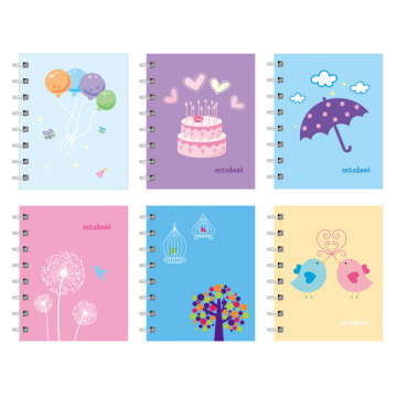 Caderno de Notebook com Notebook de Notebook de quatro cores com desenhos animados